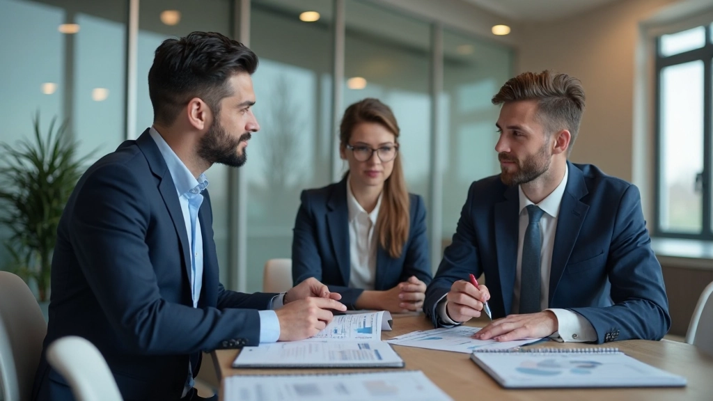 Команда профессионалов обсуждает конкурентный анализ